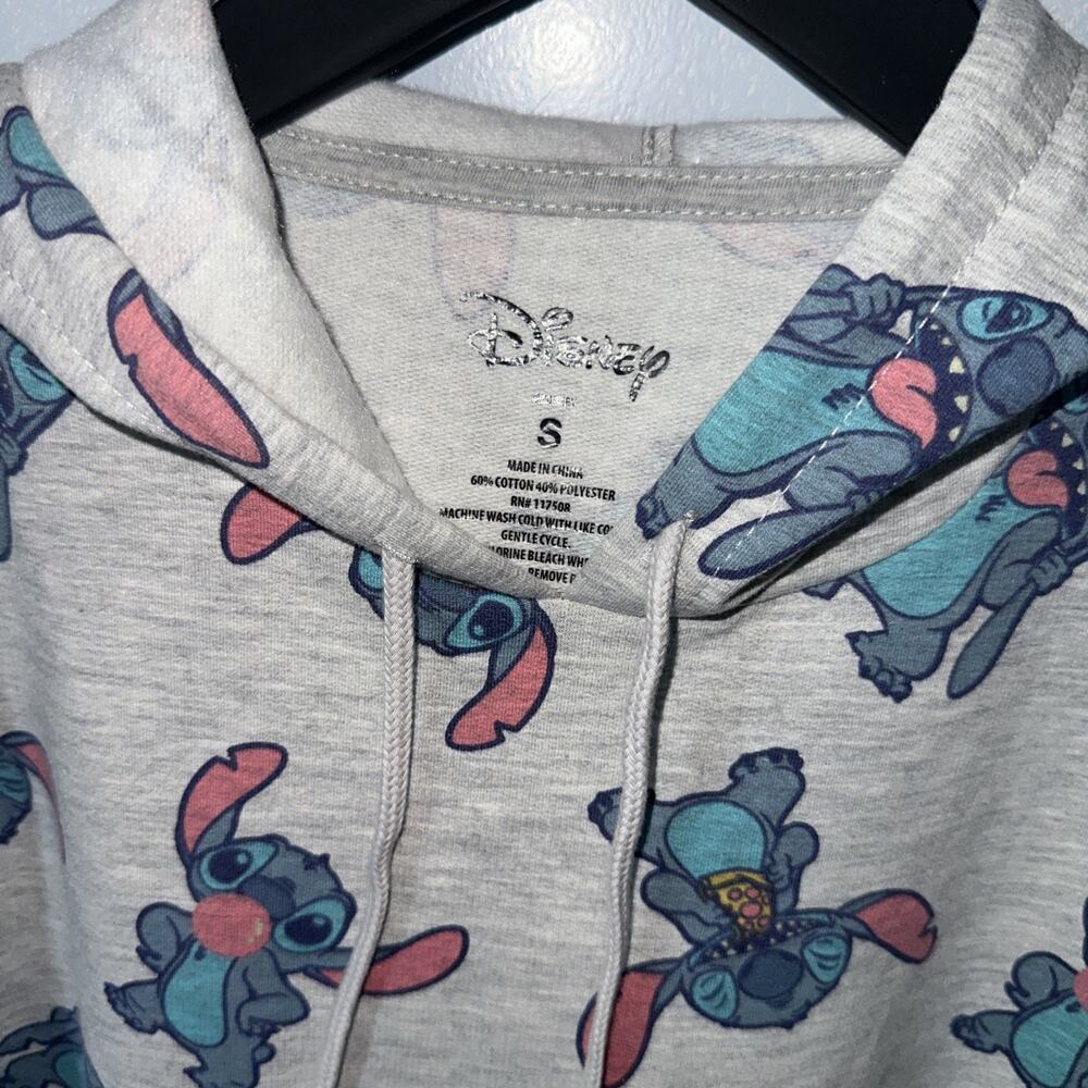 Disney Parks Women’s All Over Stitch Hoodie Size Small Sweatshirt Longsleeve - Picture 2 of 4